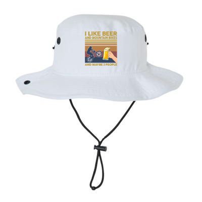 I Like Beer And Mountain Bikes And Maybe 3 People Funny Gift Legacy Cool Fit Booney Bucket Hat