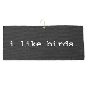 I Like Birds Minimalist Funny Large Microfiber Waffle Golf Towel