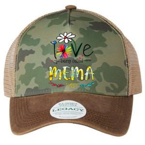 I Love Being Called Mema Sunflower Mothers Day Gift Legacy Tie Dye Trucker Hat