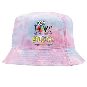 I Love Being Called Mema Sunflower Mothers Day Gift Tie-Dyed Bucket Hat