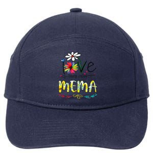 I Love Being Called Mema Sunflower Mothers Day Gift 7-Panel Snapback Hat