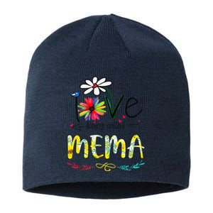 I Love Being Called Mema Sunflower Mothers Day Gift Sustainable Beanie