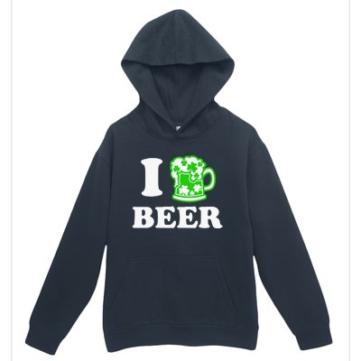 I Love Beer Lover St Patricks Day Irish Shamrock Urban Pullover Hoodie