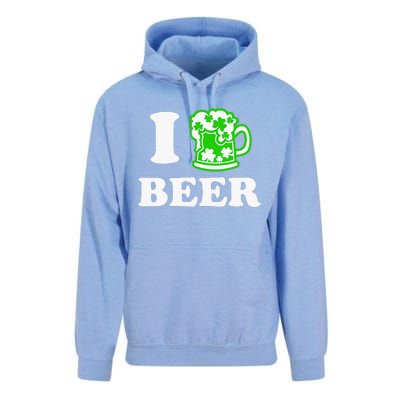 I Love Beer Lover St Patricks Day Irish Shamrock Unisex Surf Hoodie