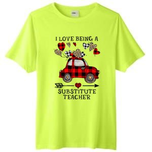 I Love Being A Substitute Teacher Valentine's Day Tall Fusion ChromaSoft Performance T-Shirt