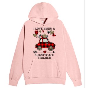 I Love Being A Substitute Teacher Valentine's Day Urban Pullover Hoodie