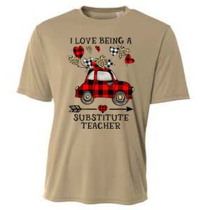 I Love Being A Substitute Teacher Valentine's Day Cooling Performance Crew T-Shirt