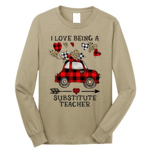 I Love Being A Substitute Teacher Valentine's Day Long Sleeve Shirt