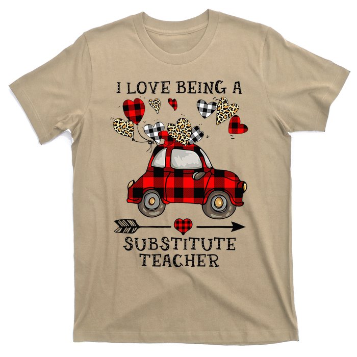 I Love Being A Substitute Teacher Valentine's Day T-Shirt