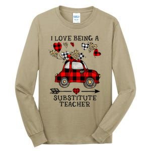 I Love Being A Substitute Teacher Valentine's Day Tall Long Sleeve T-Shirt