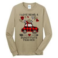 I Love Being A Substitute Teacher Valentine's Day Tall Long Sleeve T-Shirt