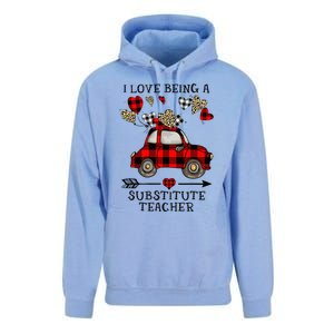 I Love Being A Substitute Teacher Valentine's Day Unisex Surf Hoodie