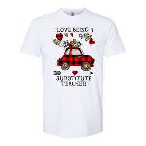 I Love Being A Substitute Teacher Valentine's Day Softstyle CVC T-Shirt