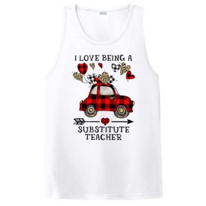 I Love Being A Substitute Teacher Valentine's Day PosiCharge Competitor Tank