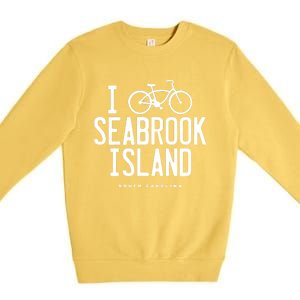 I Love Biking Graphic Seabrook Island South Carolina SC Premium Crewneck Sweatshirt