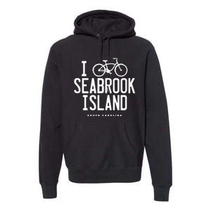 I Love Biking Graphic Seabrook Island South Carolina SC Premium Hoodie