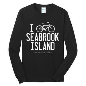 I Love Biking Graphic Seabrook Island South Carolina SC Tall Long Sleeve T-Shirt