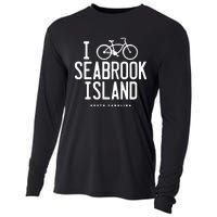 I Love Biking Graphic Seabrook Island South Carolina SC Cooling Performance Long Sleeve Crew