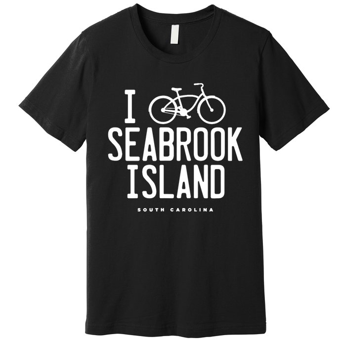 I Love Biking Graphic Seabrook Island South Carolina SC Premium T-Shirt