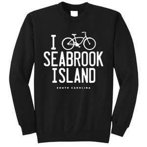 I Love Biking Graphic Seabrook Island South Carolina SC Tall Sweatshirt