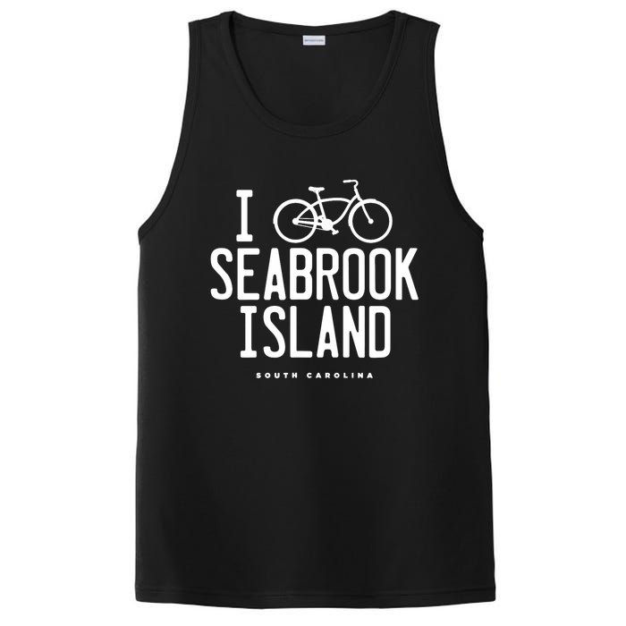 I Love Biking Graphic Seabrook Island South Carolina SC PosiCharge Competitor Tank