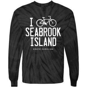 I Love Biking Graphic Seabrook Island South Carolina SC Tie-Dye Long Sleeve Shirt