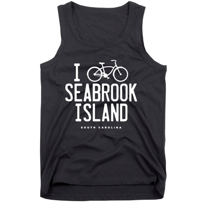 I Love Biking Graphic Seabrook Island South Carolina SC Tank Top