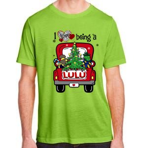 I Love Being A Lulu Tree Truck Happy Family New Christmas Cool Gift Adult ChromaSoft Performance T-Shirt