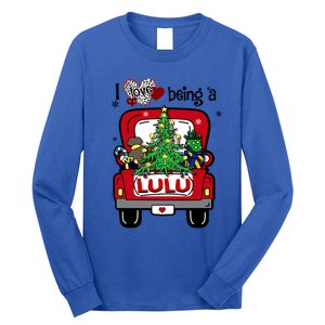 I Love Being A Lulu Tree Truck Happy Family New Christmas Cool Gift Long Sleeve Shirt