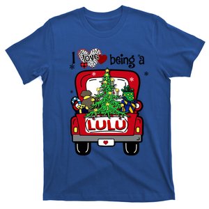 I Love Being A Lulu Tree Truck Happy Family New Christmas Cool Gift T-Shirt