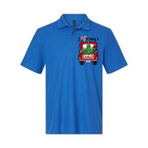 I Love Being A Lulu Tree Truck Happy Family New Christmas Cool Gift Softstyle Adult Sport Polo