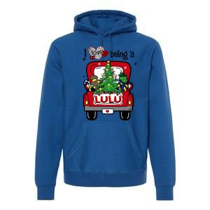 I Love Being A Lulu Tree Truck Happy Family New Christmas Cool Gift Premium Hoodie