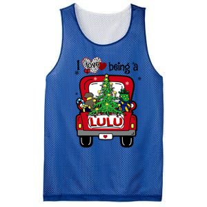 I Love Being A Lulu Tree Truck Happy Family New Christmas Cool Gift Mesh Reversible Basketball Jersey Tank