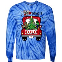 I Love Being A Lulu Tree Truck Happy Family New Christmas Cool Gift Tie-Dye Long Sleeve Shirt