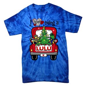 I Love Being A Lulu Tree Truck Happy Family New Christmas Cool Gift Tie-Dye T-Shirt