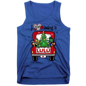 I Love Being A Lulu Tree Truck Happy Family New Christmas Cool Gift Tank Top