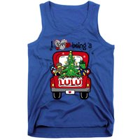 I Love Being A Lulu Tree Truck Happy Family New Christmas Cool Gift Tank Top