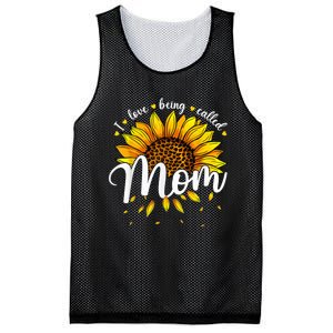 I Love being called Mom Cute Sunflower Wo Mothers Day Mesh Reversible Basketball Jersey Tank