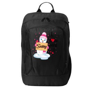 I Love Being A Sassy Snow Happy Family New Christmas Cool Gift City Backpack