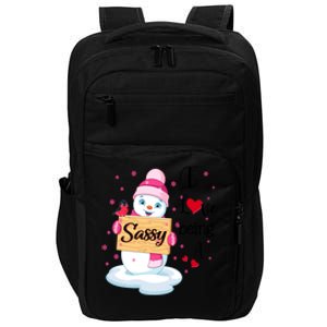 I Love Being A Sassy Snow Happy Family New Christmas Cool Gift Impact Tech Backpack