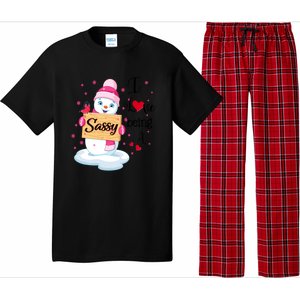 I Love Being A Sassy Snow Happy Family New Christmas Cool Gift Pajama Set