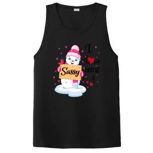 I Love Being A Sassy Snow Happy Family New Christmas Cool Gift PosiCharge Competitor Tank