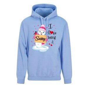 I Love Being A Sassy Snow Happy Family New Christmas Cool Gift Unisex Surf Hoodie