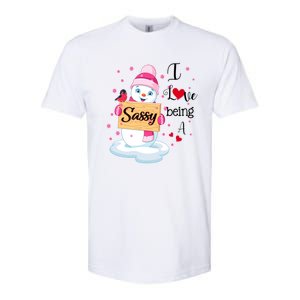 I Love Being A Sassy Snow Happy Family New Christmas Cool Gift Softstyle CVC T-Shirt