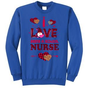 I Love Being A School Nurses Teacher Valentines Day Gnome Gift Sweatshirt