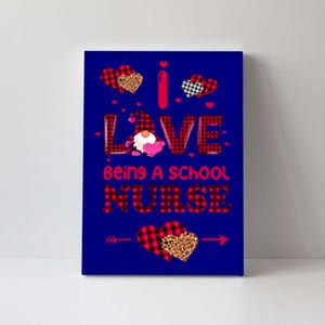 I Love Being A School Nurses Teacher Valentines Day Gnome Gift Canvas