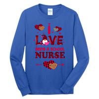 I Love Being A School Nurses Teacher Valentines Day Gnome Gift Tall Long Sleeve T-Shirt