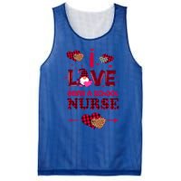 I Love Being A School Nurses Teacher Valentines Day Gnome Gift Mesh Reversible Basketball Jersey Tank