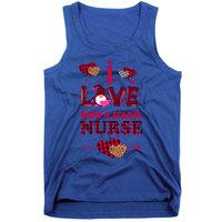 I Love Being A School Nurses Teacher Valentines Day Gnome Gift Tank Top