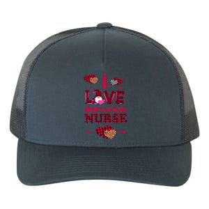 I Love Being A School Nurses Teacher Valentines Day Gnome Gift Yupoong Adult 5-Panel Trucker Hat